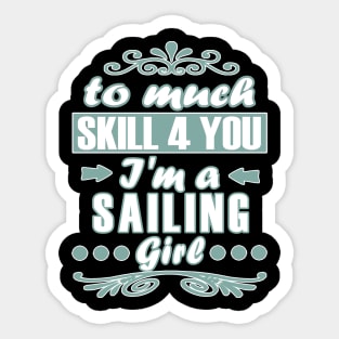 Sailing girl power sailboat Sticker